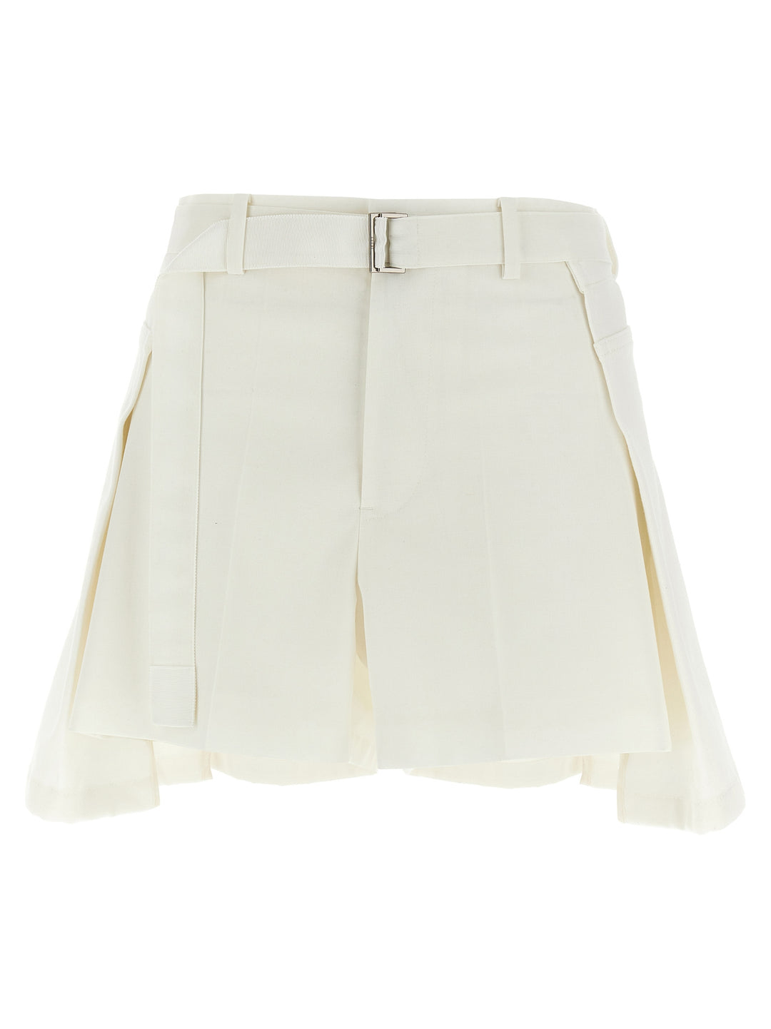 Sacai Wool Insert Shorts Bermuda and Short - White | 7c5bb031b49913e09a81079cc6848fe7e3ee3940