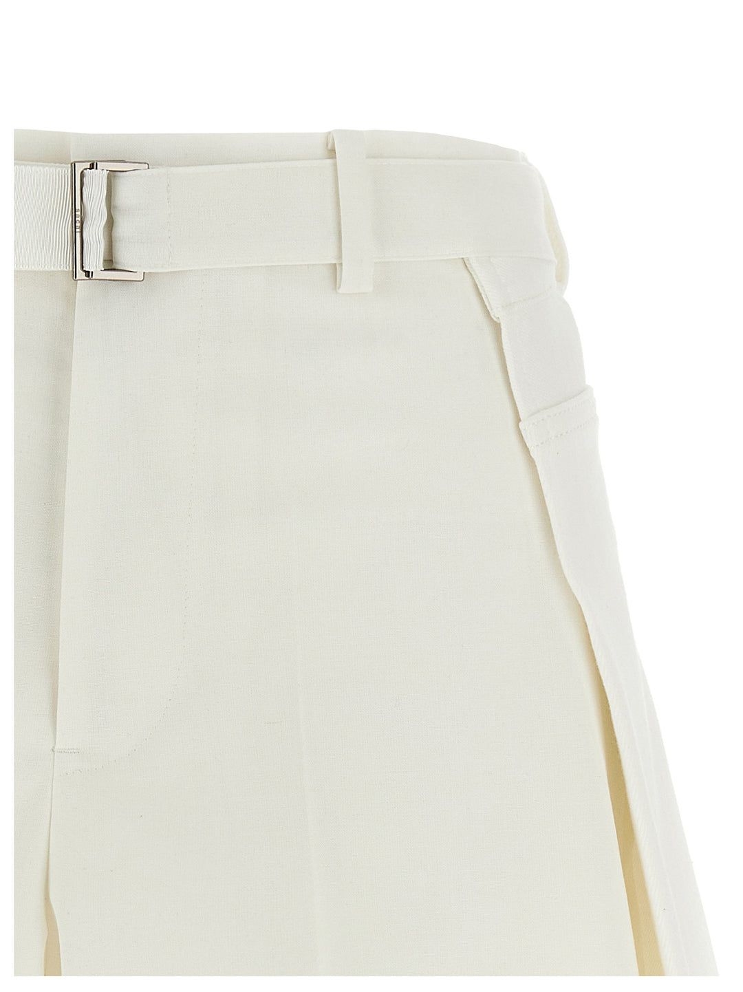 Sacai Wool Insert Shorts Bermuda and Short - White | 2241045b3aaf638604d1b125c4830929143c8d57