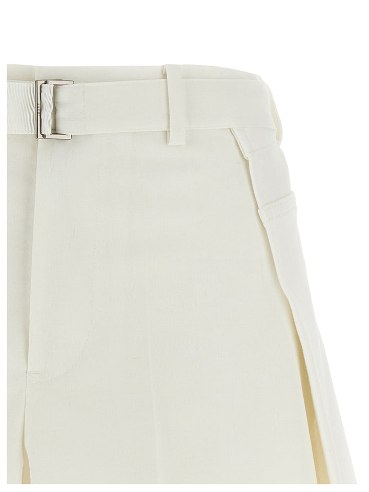 Sacai Wool Insert Shorts Bermuda and Short - White | 2241045b3aaf638604d1b125c4830929143c8d57