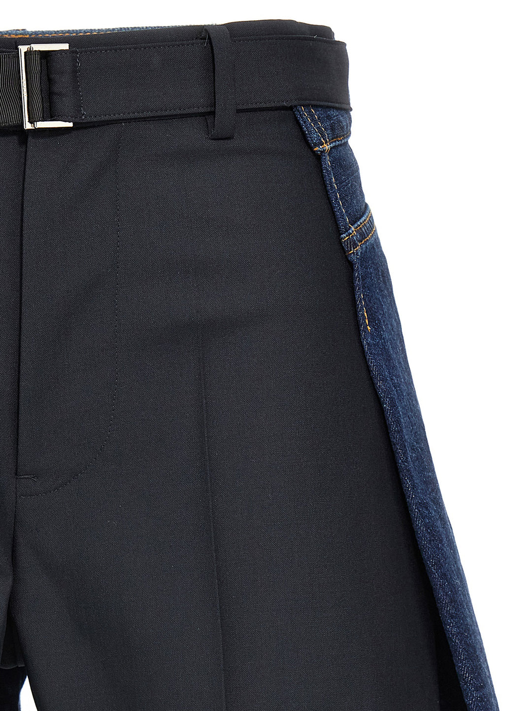 Sacai Wool Insert Shorts Bermuda and Short - Blue | 51ce10815c1e5ccba109f71be4f2c6d278afe40c