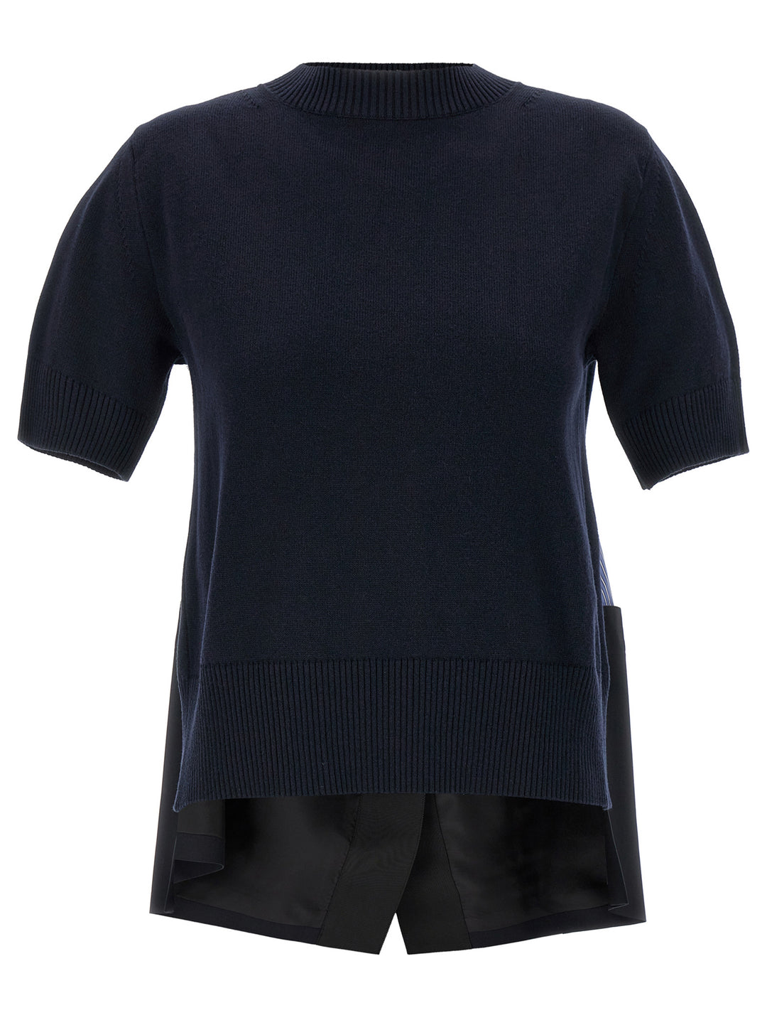 Sacai Patchwork Sweater Sweaters and Cardigans - Blue | bebebed8495d028fd236c4a9dec4d35f9de19fbf