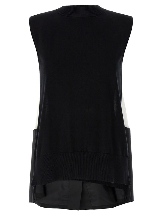 Patchwork Vest Gilet White/Black