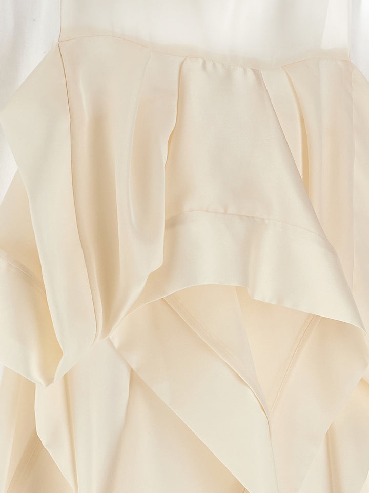 Sacai Pleated T-Shirt Dresses - White | ee8c45c767ebb974e22e51817e3848d12e117ebd