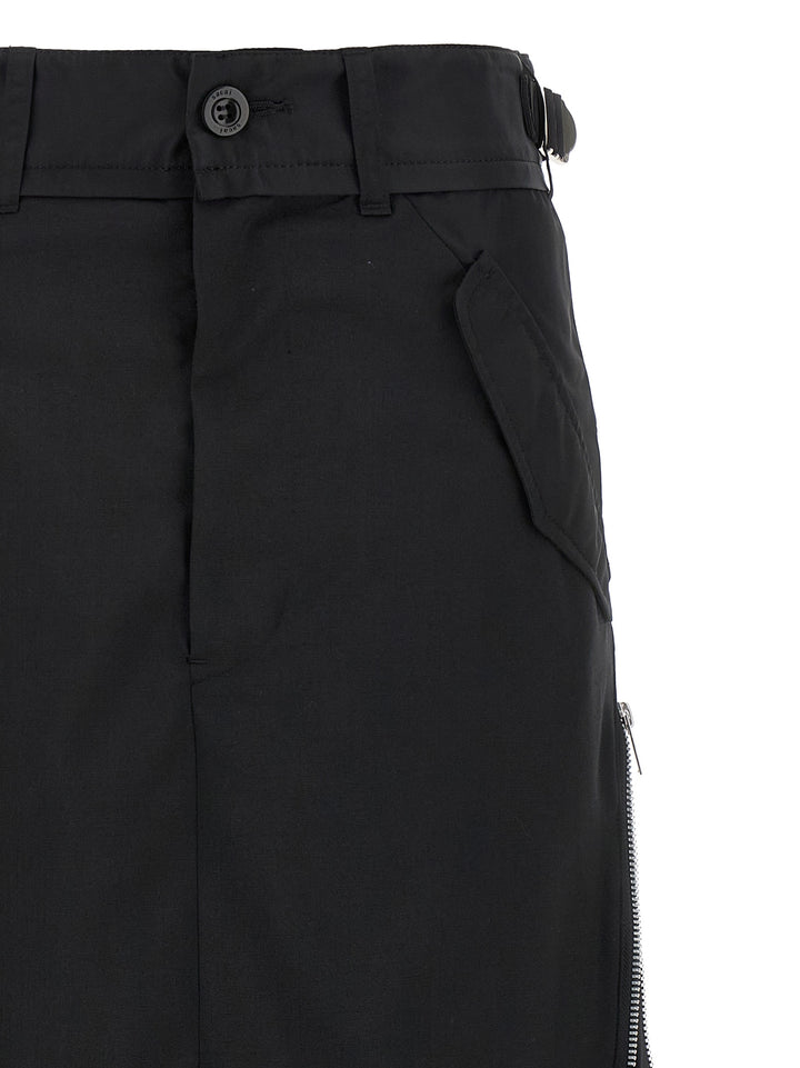 Sacai Cargo Mix Skirts - Black | a9913973faea483df0b67edba730963eca9dcd91