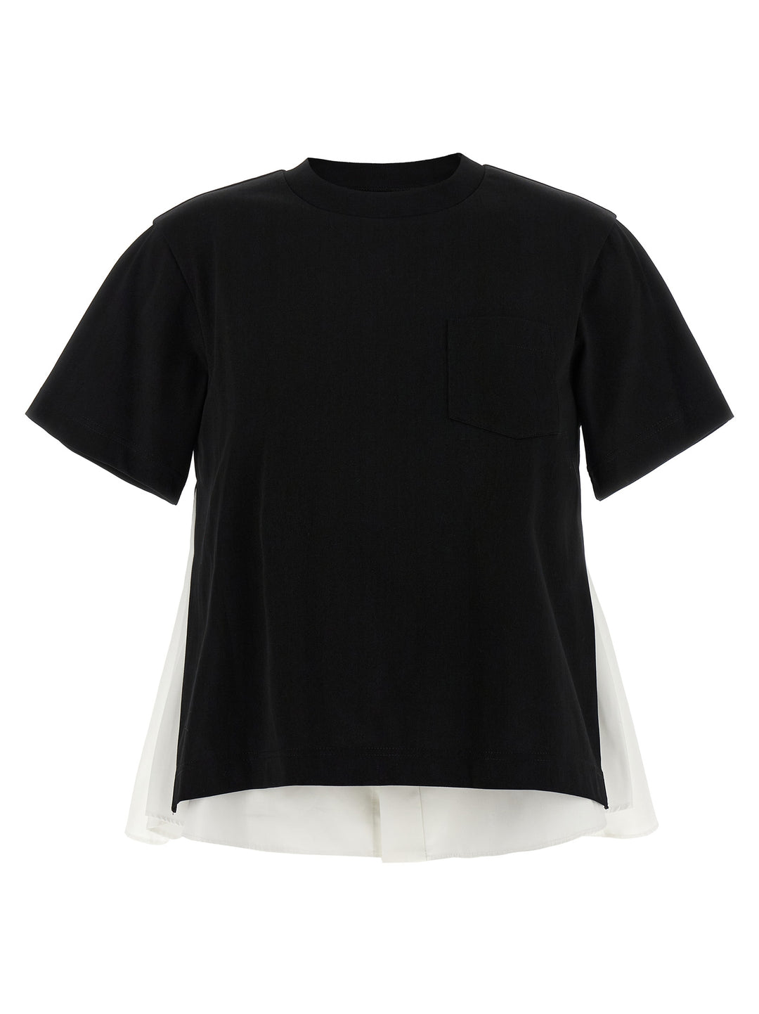 Sacai Double Layer T-shirt - White/Black | f98a2600fc6101f86d922a6ea028b37676f58189