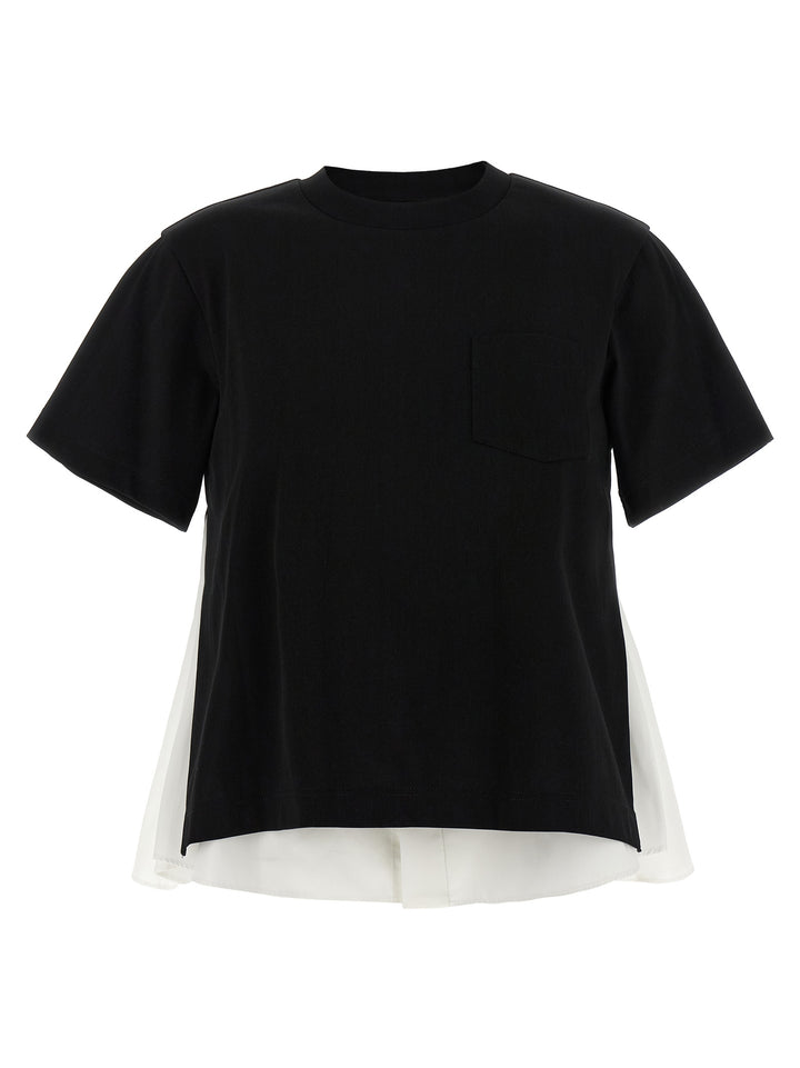 Sacai Double Layer T-shirt - White/Black | f98a2600fc6101f86d922a6ea028b37676f58189