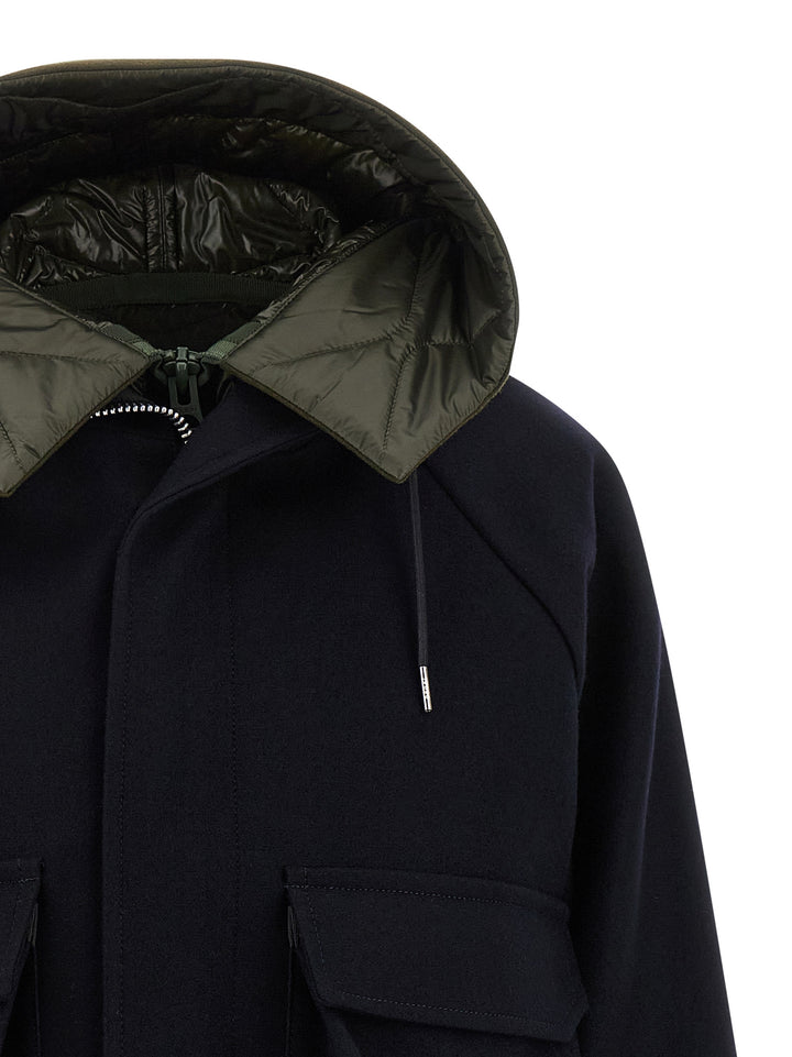Sacai Melton Puffer Jackets - Multicolor | 75a85a107e807d1d9f32cb5b3fb2ea770cff00dc