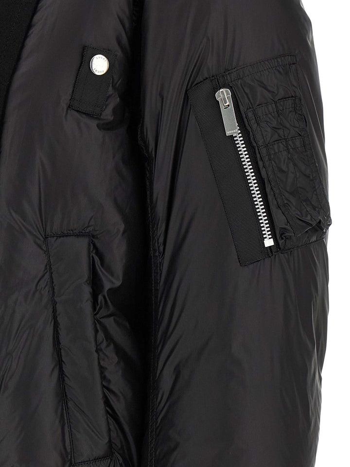 Sacai Wool Insert Bomber Jacket Puffer Jackets - Black | bfee1bc533700e382fab843f442077be1c77193a