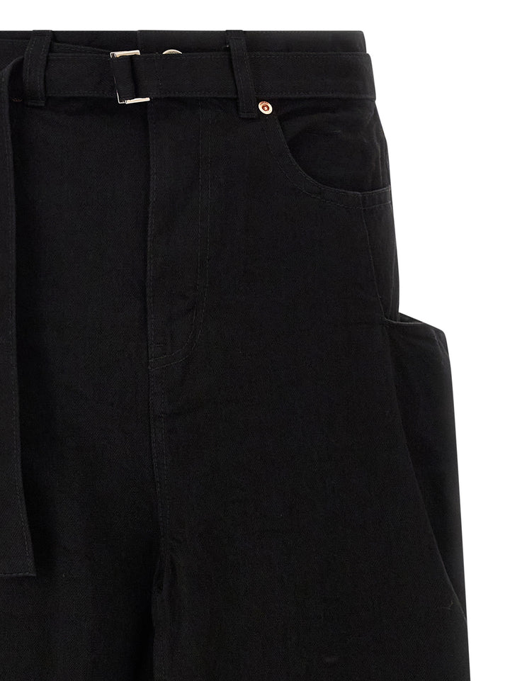 Sacai Denim Skirt Skirts - Black | f67266a052c154a66e14b1154082329088ddb927