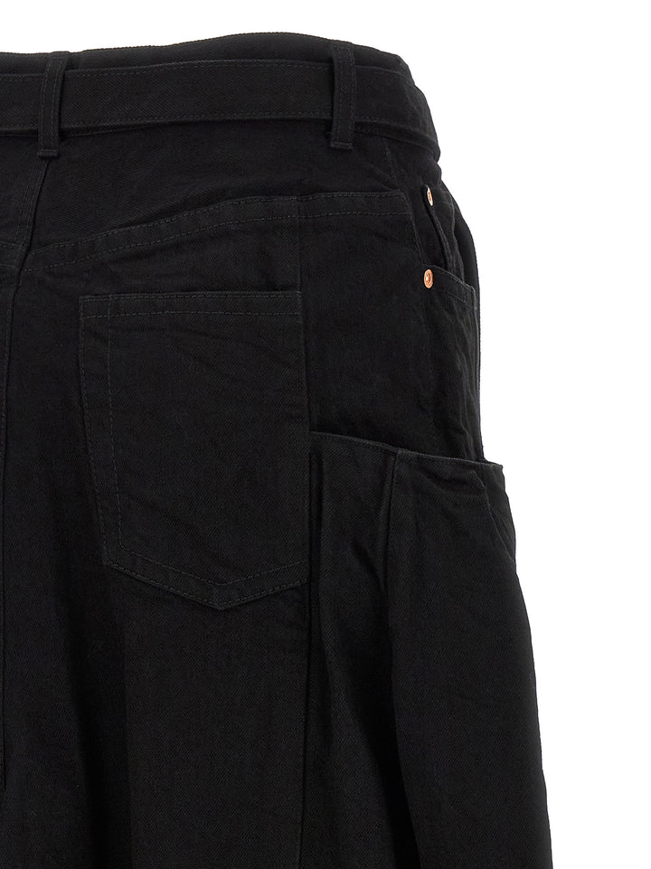 Sacai Denim Skirt Skirts - Black | e854e019cc33458b4e53d3b275a2bb5ede977157