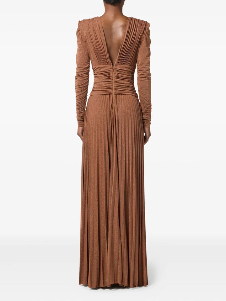 Elisabetta Franchi Long dresses - Brown | 0f610715ec885d3c629b0f7216414486ce5ea228