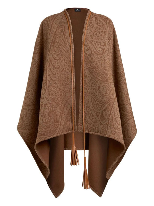 Jacquard Wool And Cashmere Cape