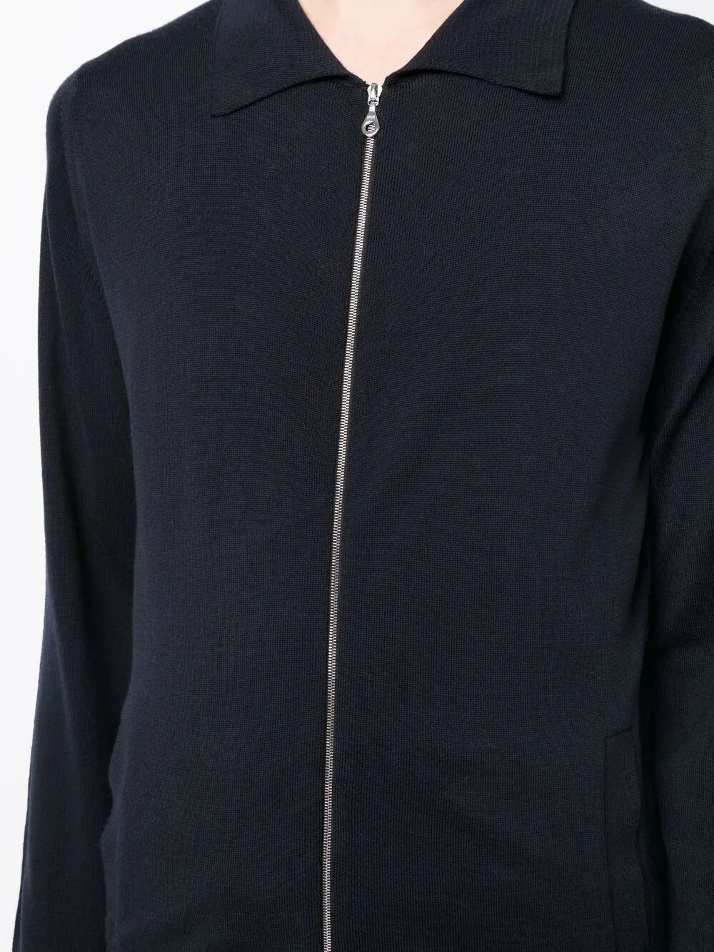 John Smedley Full zip - Blue | 96840b42f480c50c68203790c7df57893dbfbd7e