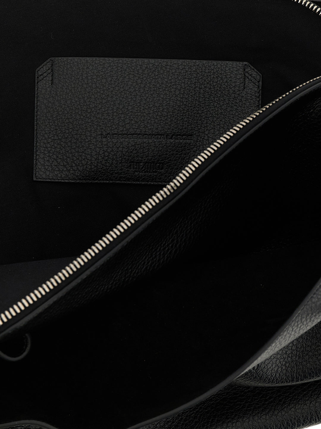 The Attico La Passeggiata Large Shoulder Bags - Black | e9cf30690196e5642cdbe3476258168f874c3f50