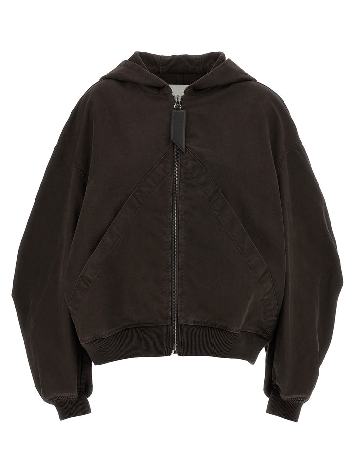 The Attico Cotton Bomber Jacket Puffer Jackets - Brown | d5f66ace53b9ba7570cf09cc68dea9f677e1dc44