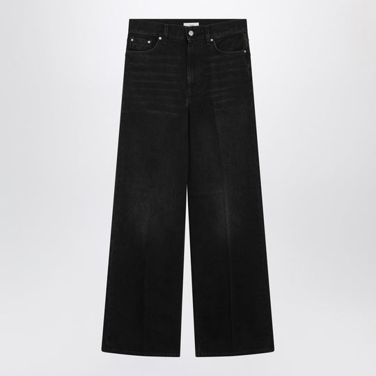 Black Faded Effect Jeans In Organic Cotton
