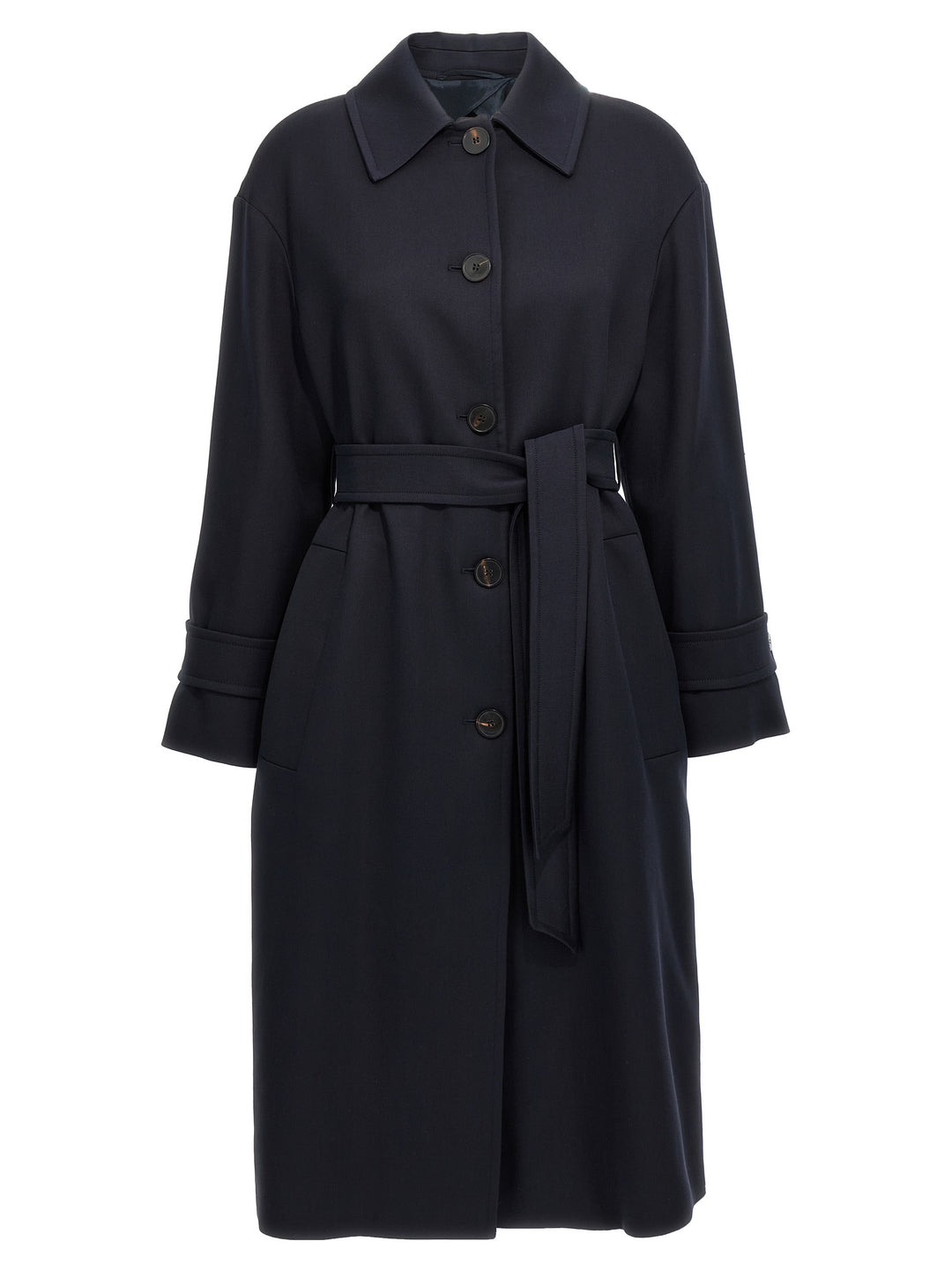 Max Mara Studio Ilde Coats and Trench Coats - Blue | 666788b1c06dde051bed3828454d921876352f53