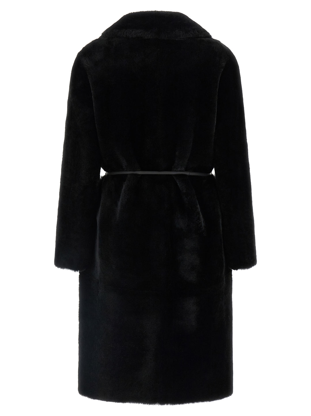 Blancha Merino Straight-Volpe Fur - Black | 25858ae8cd9494c6cd3b572e20a3b5ff5b255172