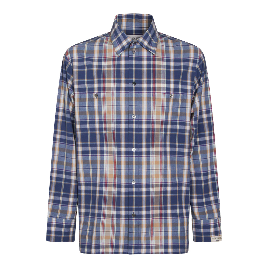 Golden Goose Shirts - NEW WHEAT/INDIGO BLUE/OLD RED | ffa8bf48607088a892a068a7597373fb20962ea1