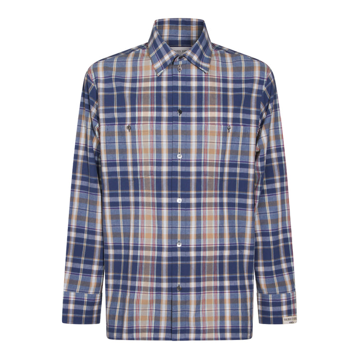 Golden Goose Shirts - NEW WHEAT/INDIGO BLUE/OLD RED | ffa8bf48607088a892a068a7597373fb20962ea1