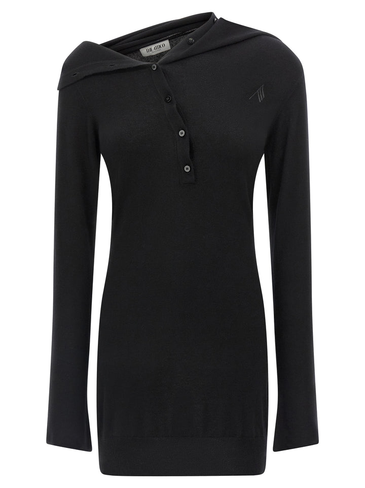 The Attico Cashmere Wool Dress Dresses - Black | ad22380a1b59e9083752b4b012e9e8622b2252c8