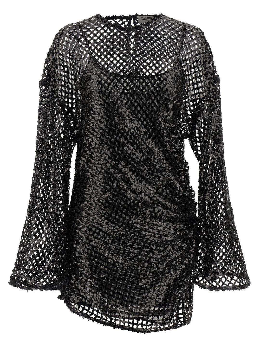 The Attico Sequin Mesh Dress Dresses - Black | 6bbad24a3a8c7ca98d9027f7b0b97252d9c82f6b