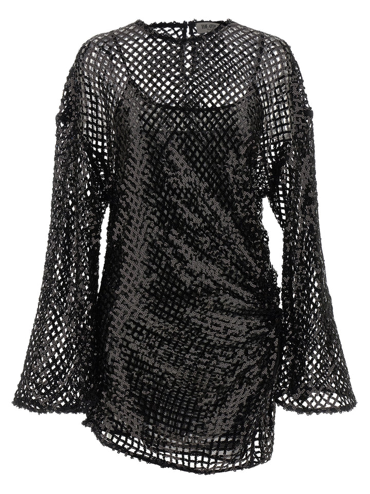The Attico Sequin Mesh Dress Dresses - Black | 6bbad24a3a8c7ca98d9027f7b0b97252d9c82f6b