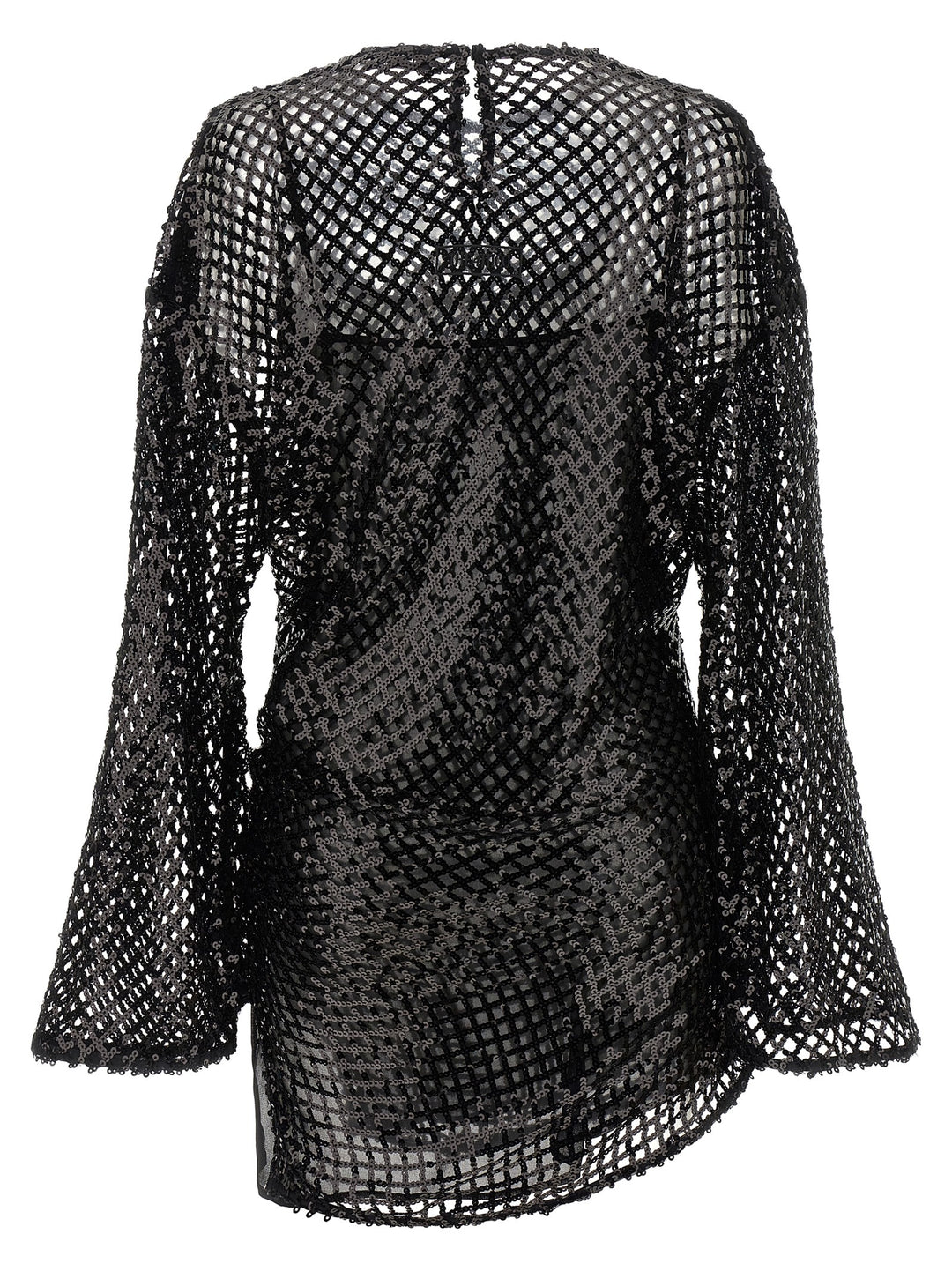 The Attico Sequin Mesh Dress Dresses - Black | 1f18a1ad0fea2a82be6c47c671d0cfb9aa695e4e