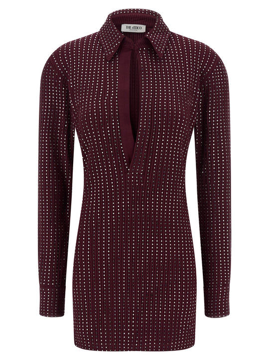 Rhinestone Dress Dresses Bordeaux