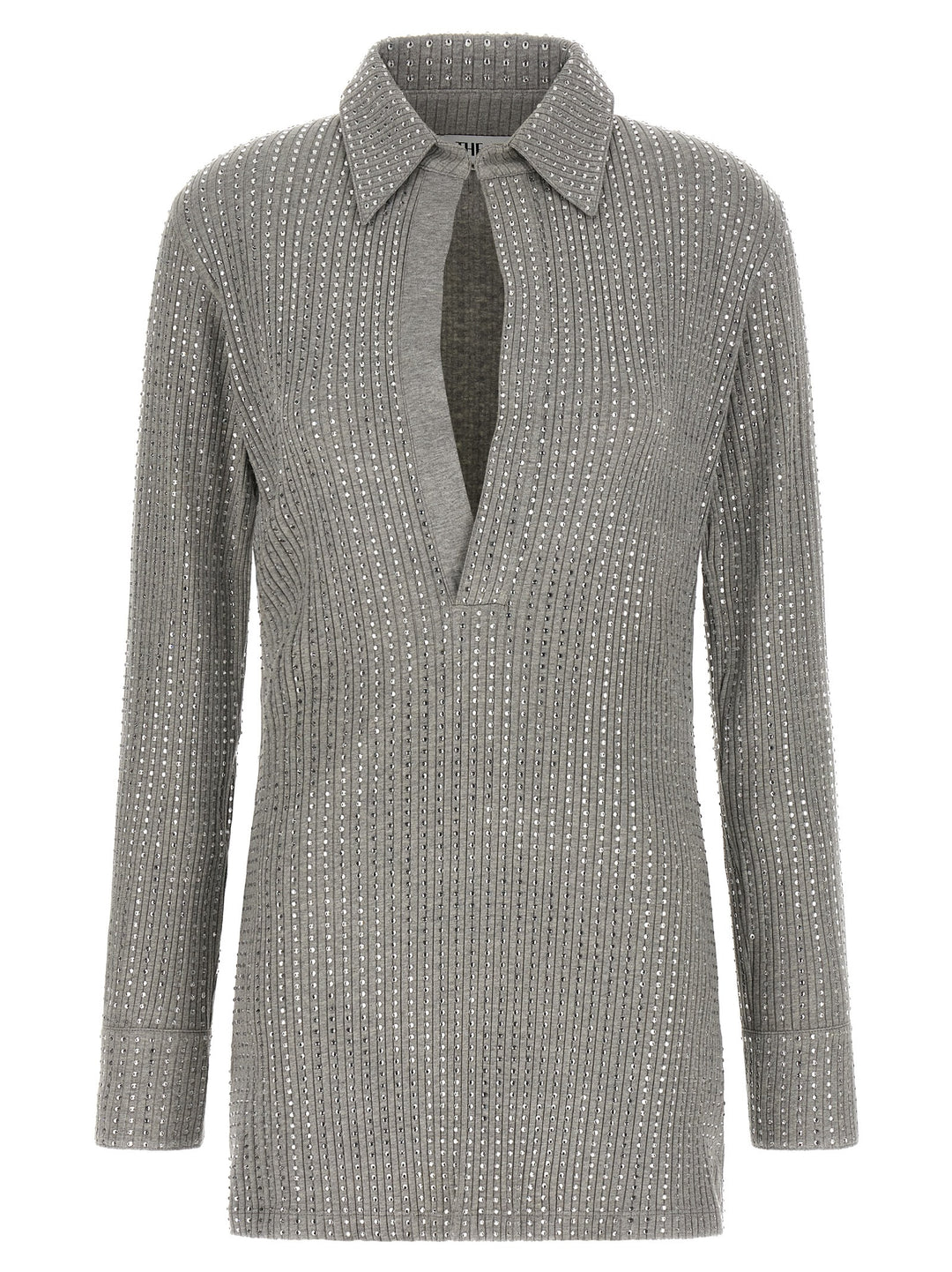 The Attico Rhinestone Dress Dresses - Gray | b0af92d2d2bed5891219b09602fefbed45297dad