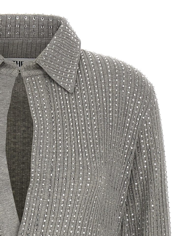 The Attico Rhinestone Dress Dresses - Gray | 56a9a61275638478ff50016b11450a743f33cf71