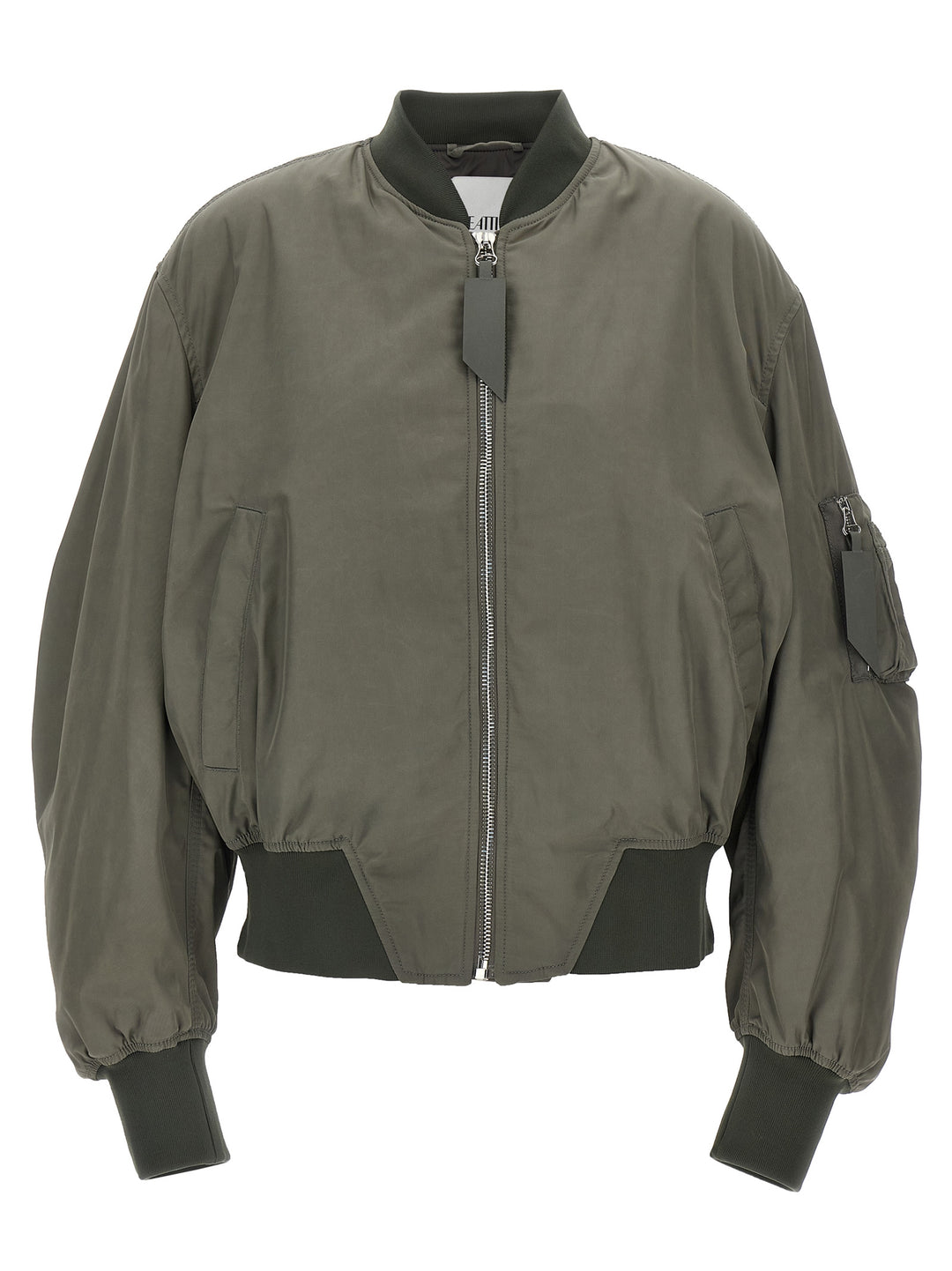 The Attico Nylon Bomber Jacket Puffer Jackets - Green | e196fbbcfc55b3e693c5588d65763084c7237a62