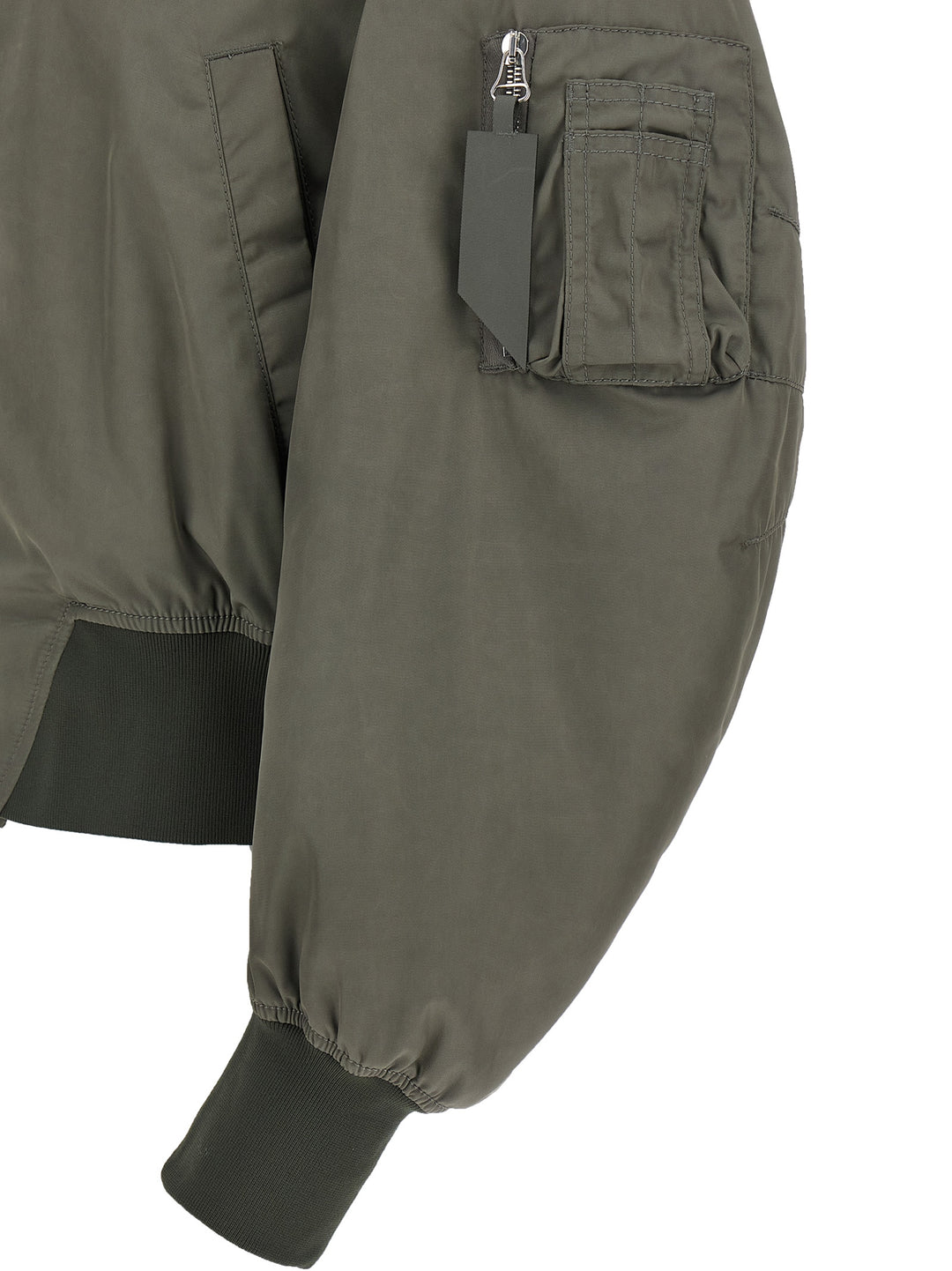 The Attico Nylon Bomber Jacket Puffer Jackets - Green | 976fe515b4c302e4c282d71690683edb409e1776