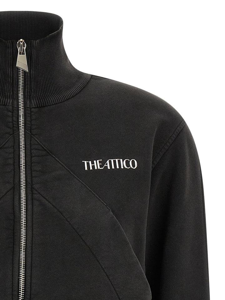 The Attico Zip Sweatshirt - Black | 8ff2b34ebecef90f90b305d9bc9278b87ae7b316