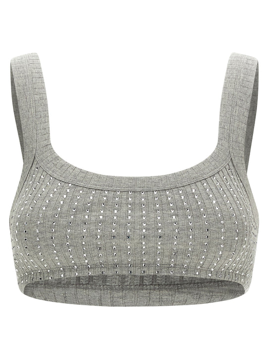 Crystal Top Tops Gray