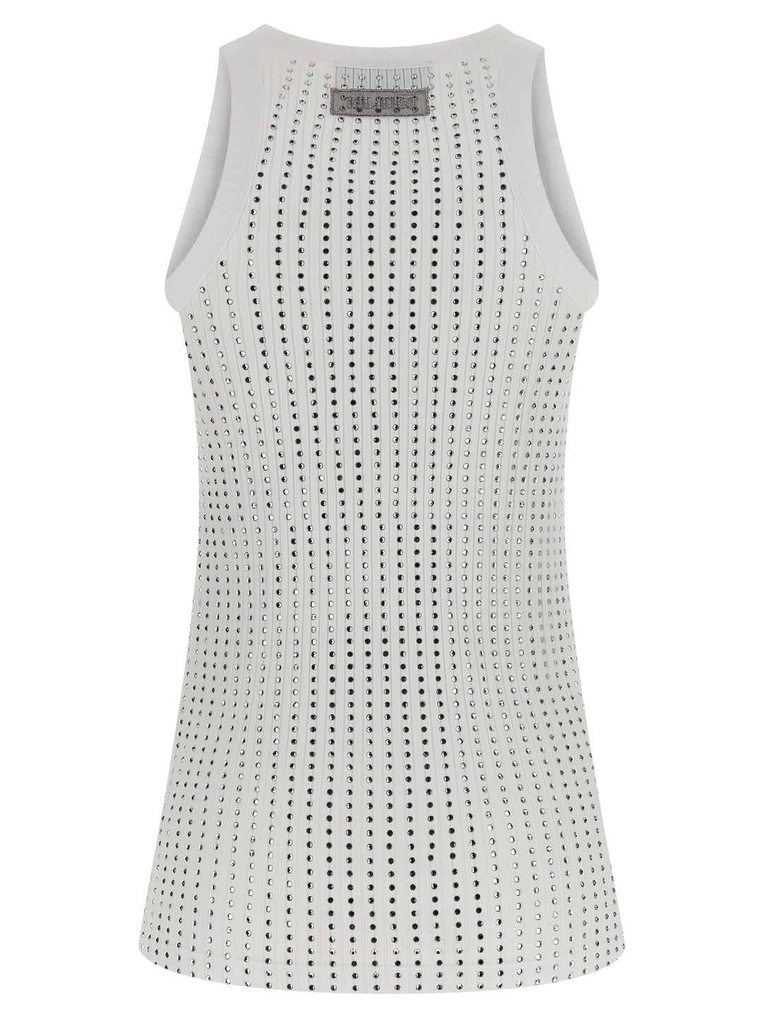 The Attico Rhinestone Tank Top Tops - White | 62dcaff0e9951148ba78c65ba2e215c4959e4c2d