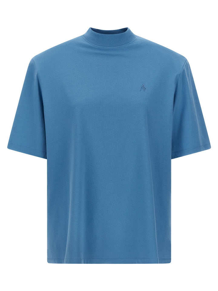 The Attico Maxi Shoulder Strap T-shirt - Light Blue | 706e4ab91527928677082bf12da5e1d29a7cb367