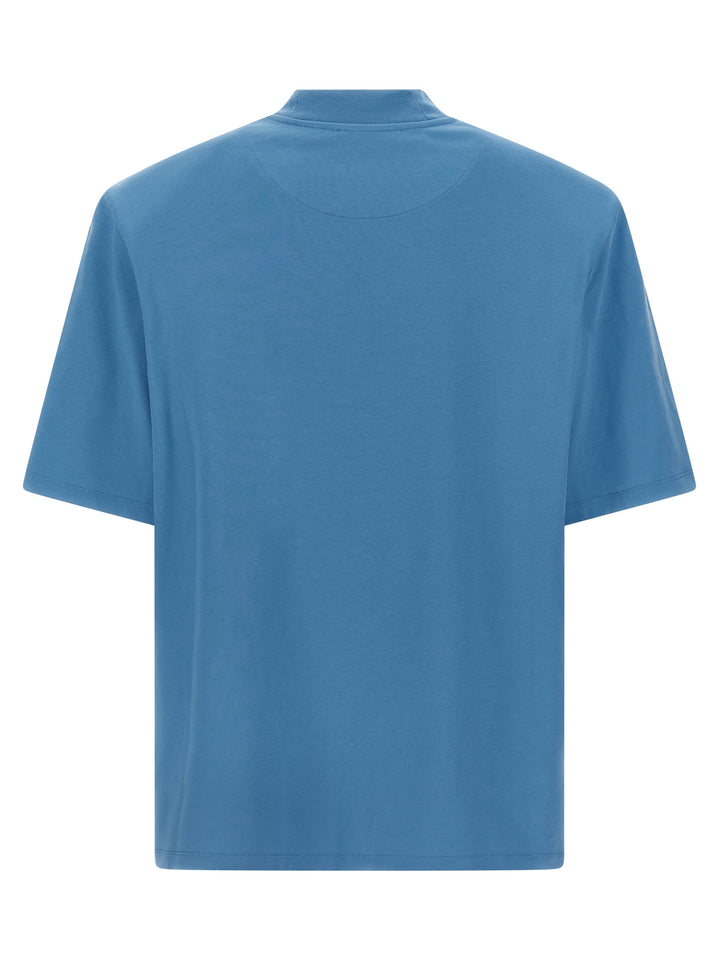 The Attico Maxi Shoulder Strap T-shirt - Light Blue | 6dd905763b3d574c987528858f68f52876a329cf