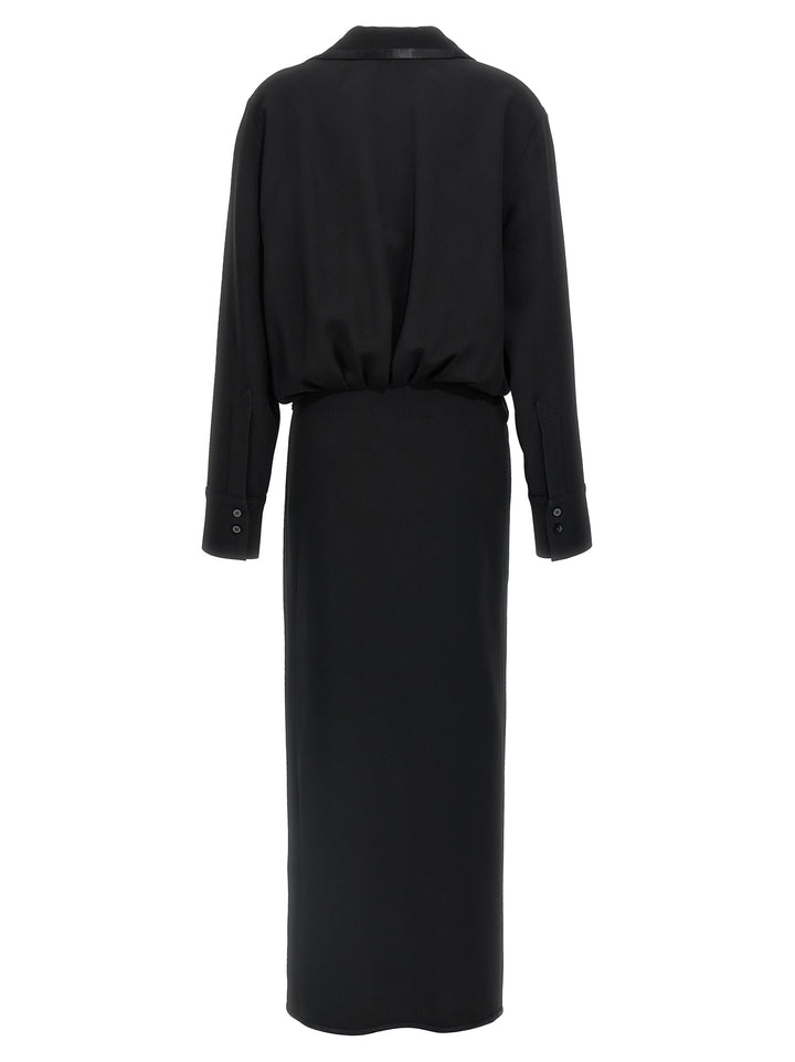 The Attico Wrap Dress Dresses - Black | 066d753e94ecf2d2f108d6b242dccbe2f6fabbac