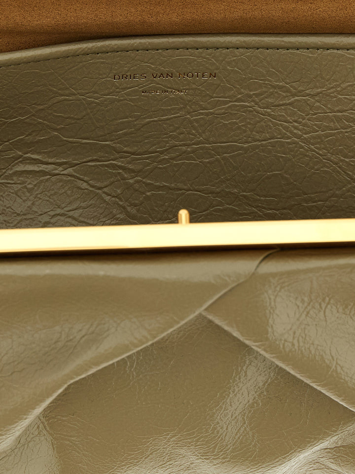 Dries Van Noten  Crisp Clutch - Green | 7da3692b82b984bdfaa04975acb5e2cf94f09fab