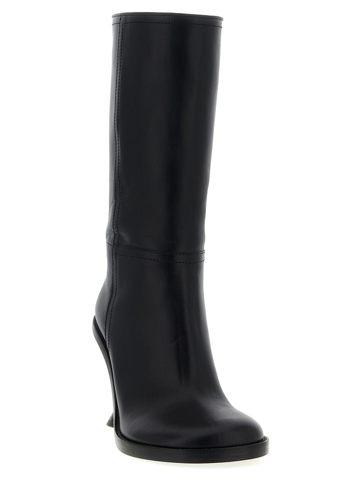 Dries Van Noten  Curved Wedge Heel Boots Boots and Ankle Boots - Black | 8956560757e531d75803e19893fb9cf7c45f46b6