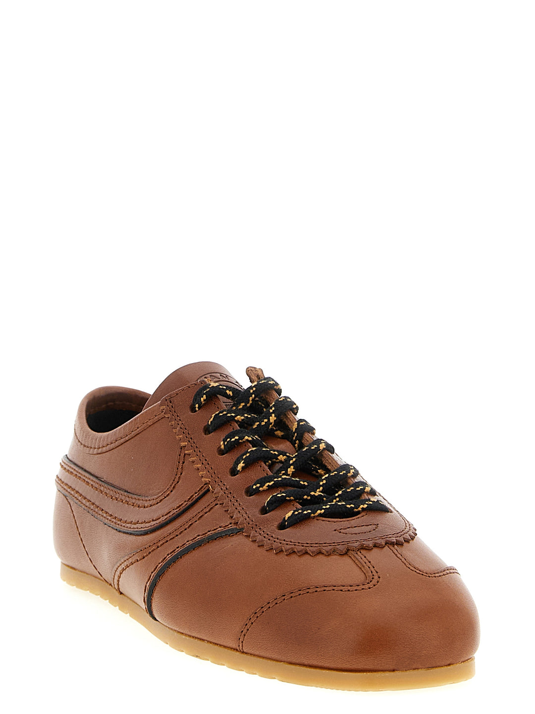 Dries Van Noten  Leather Sneakers - Brown | 2f6e1330693446641bfdaad021c7ab4be38e1ed1