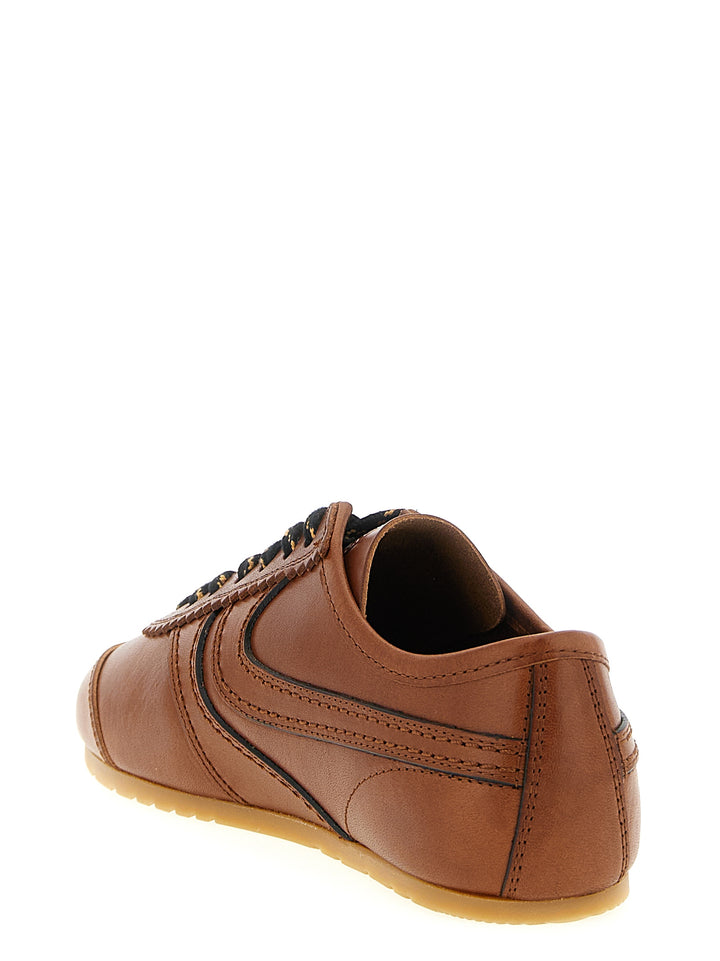 Dries Van Noten  Leather Sneakers - Brown | 6426f3e428d3cddcad49d07d41c5c000722dde61