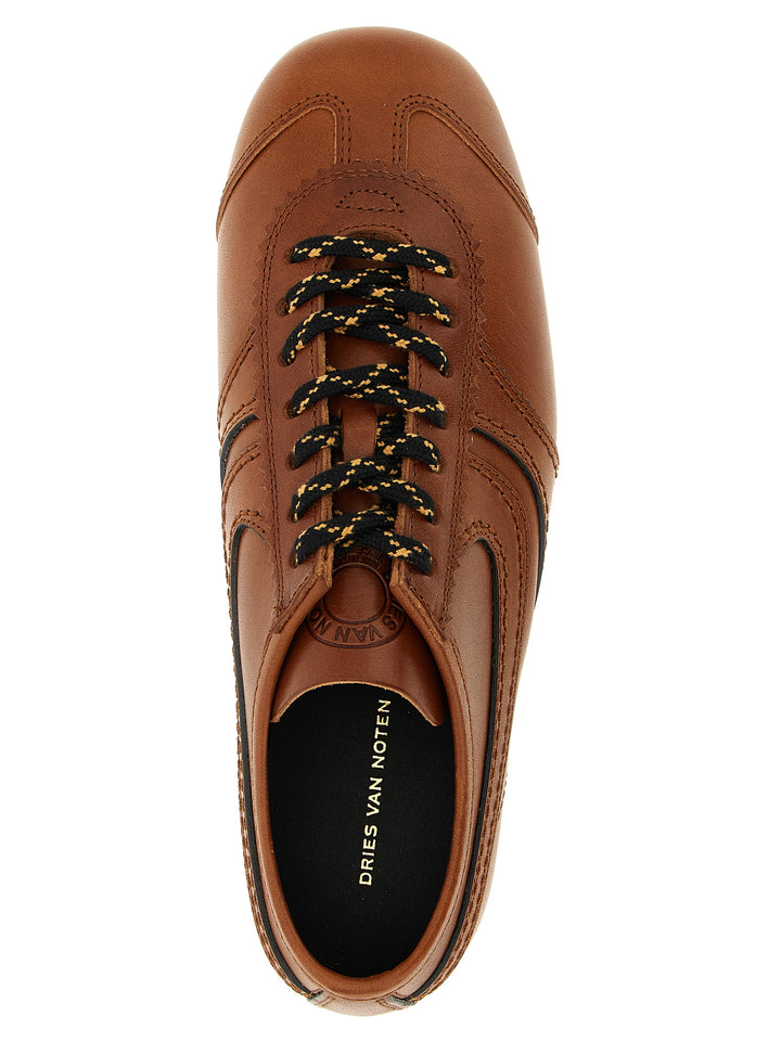 Dries Van Noten  Leather Sneakers - Brown | 6ed5e7c1f4fd7a23ef3155fffcc1edcaedc5d997