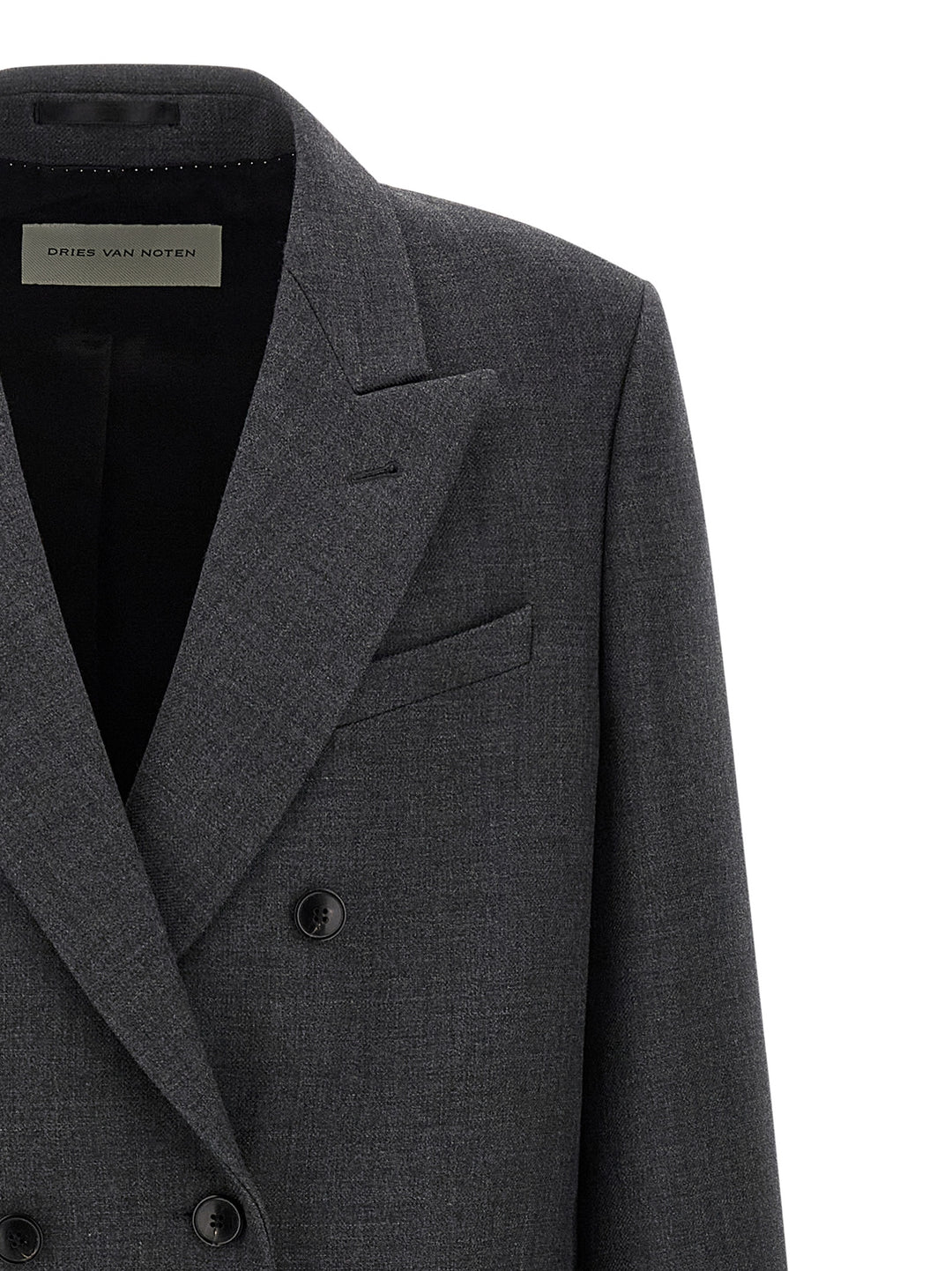 Dries Van Noten  Double-Breasted Coat Coats and Trench Coats - Gray | f534da9aeab438ad30c2b176b3c9567b3981cca3