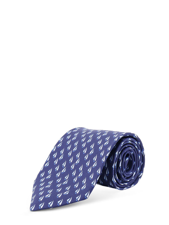 Catamarano Silk Tie With Nautica Print