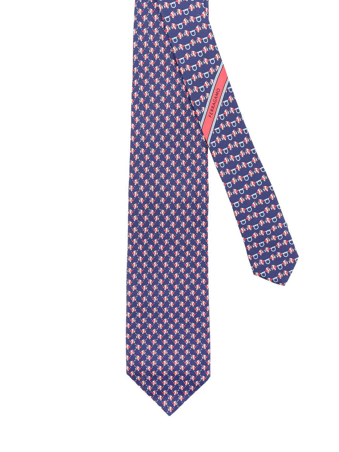 Ferragamo Ties - Blu scuro rosso | 302be4f3f20e76656640e58fc42e1a9847498165