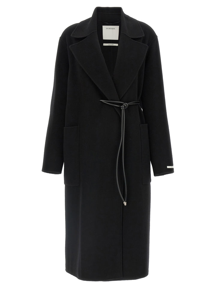 Sportmax Abate Coats and Trench Coats - Black | 069e69aeb2b4bdb70398919fffad6eb78062663d