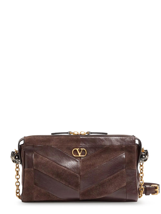 Panthea Suede And Leather Crossbody Bag