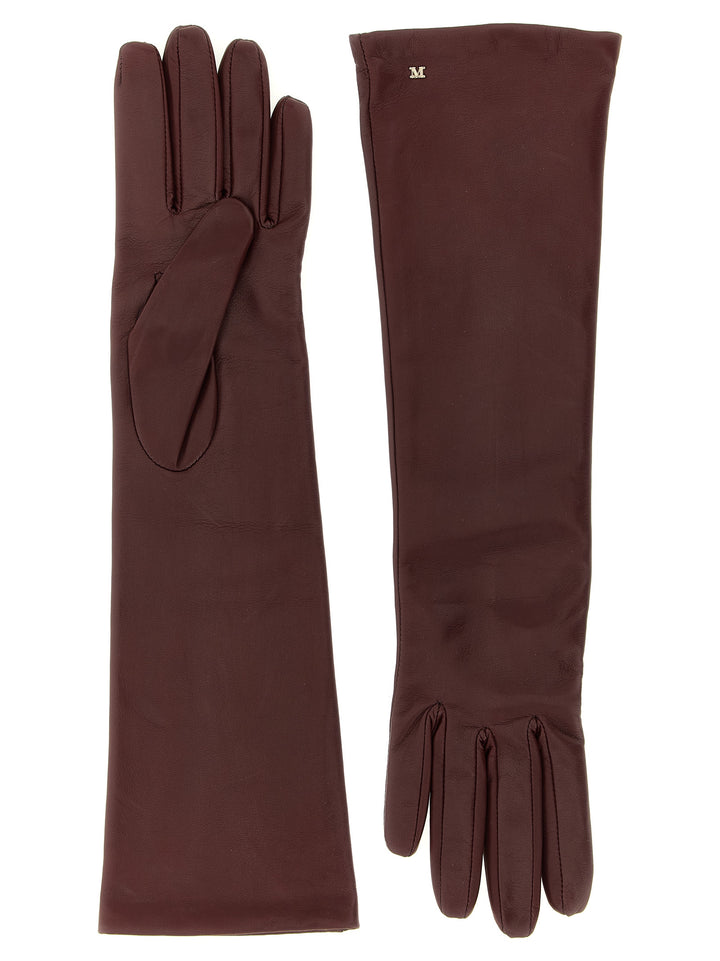 Max Mara Afidee Gloves - Bordeaux | d601c4a4da8aaa3dd17b40002fb60740e8fda3e2